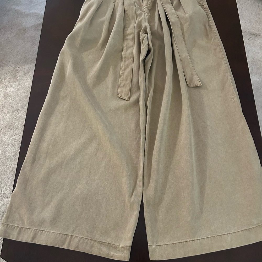 Free People Tan Wide-Leg Pants